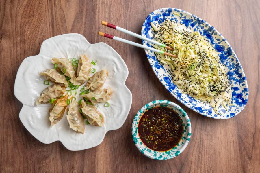 Gyoza med fläskfärs & chilidippsås