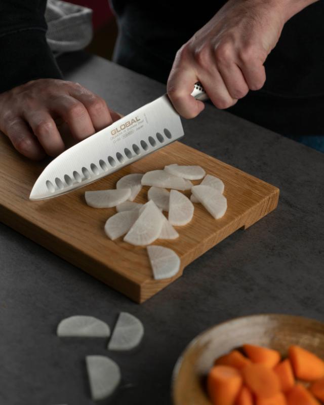 Santokukniv 18 cm olivslipad