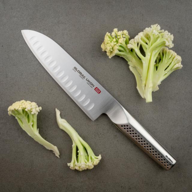 Santokukniv 19 cm olivslipad