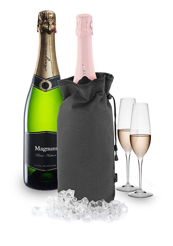 Champagnekylare till magnumflaska grå