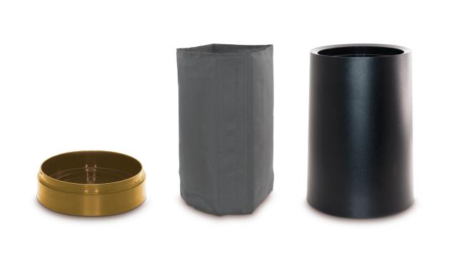 Vinkylare med gel vit/guld
