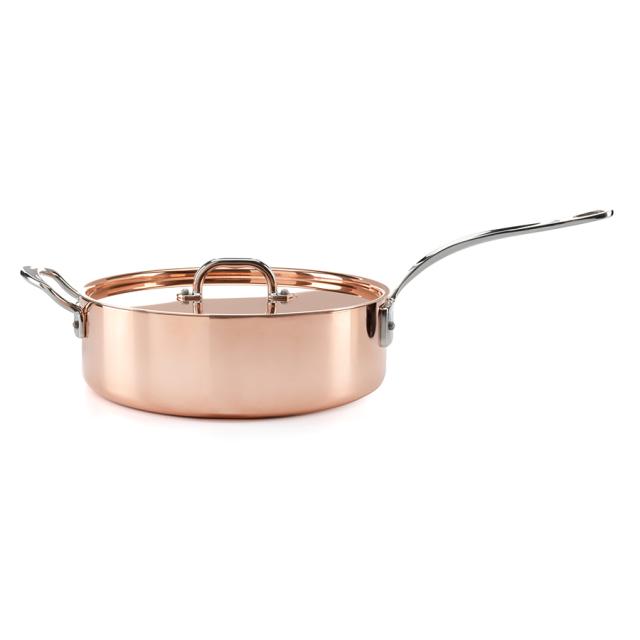 Traktörpanna i koppar med lock 26 cm