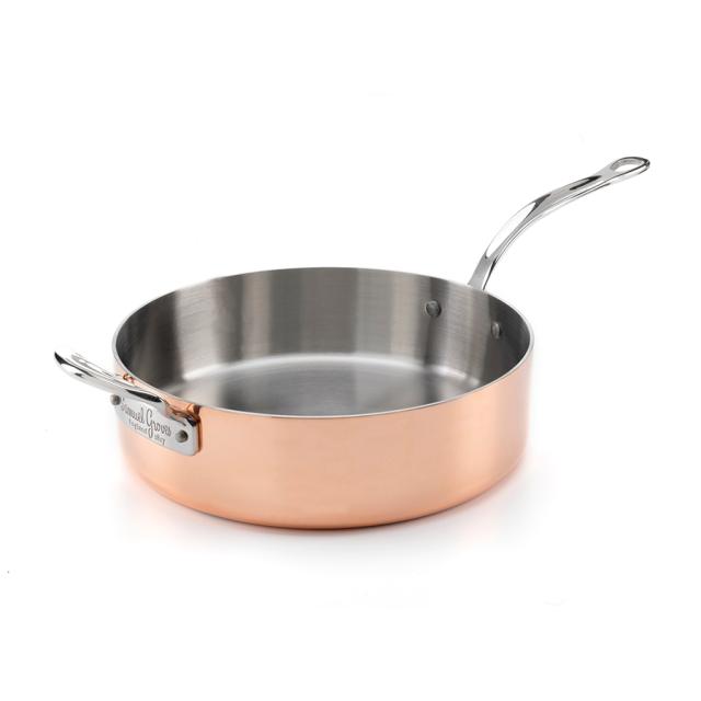Traktörpanna i koppar med lock 26 cm