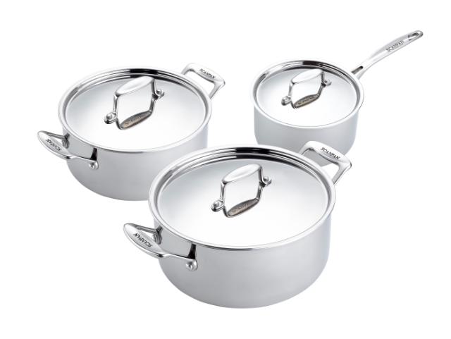 Grytset i 3 delar 1,9 l, 3,7 l & 5 l