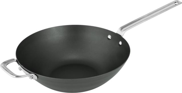 Wokpanna i kolstål 30 cm