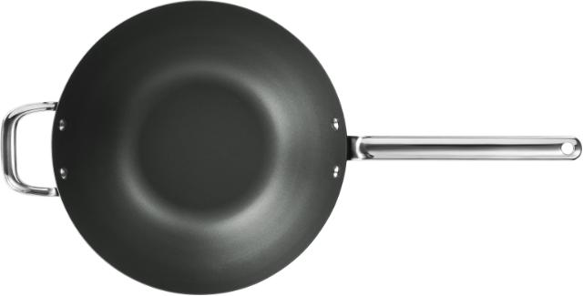Wokpanna i kolstål 30 cm