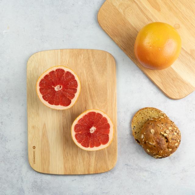Frukostbräda i rubberwood 26 x 17 cm, 2-pack