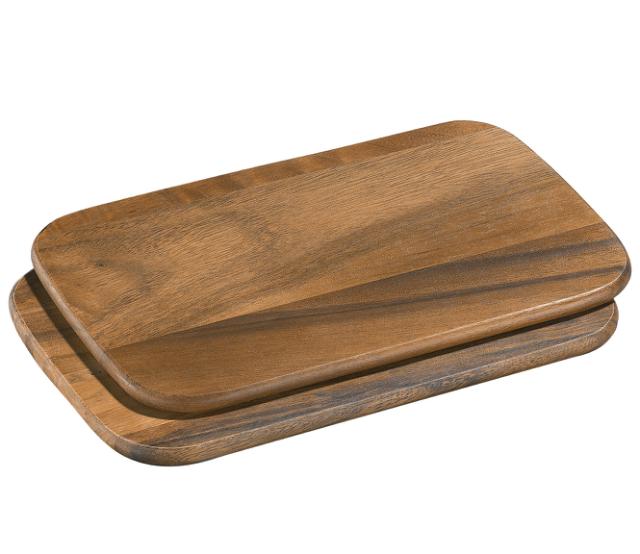 Frukostbräda i akacia 26 x 17 cm, 2-pack