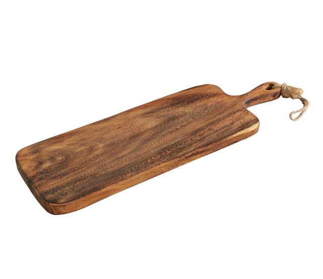 Skärbräda i akacia med handtag 60 x 20 cm