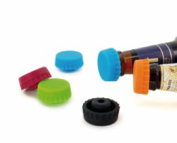 Silicone beer stopper 2-pack svart/mix färg